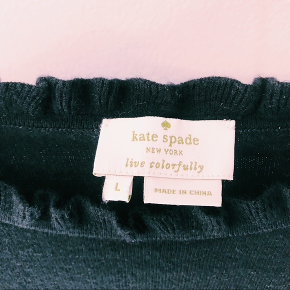 KATE SPADE BLACK SWEATER - Picture 6 of 7